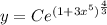 y=Ce^{(1+3x^5)^{\frac{4}{3}}}