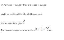 1) prove that the circumcenter of an equilateral triangle is the same as its centroid i) calculate t