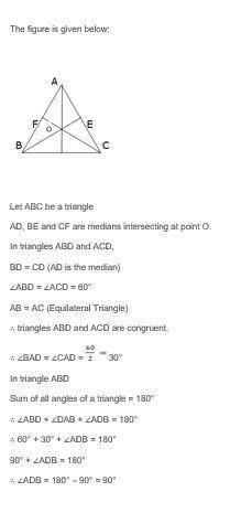 1) prove that the circumcenter of an equilateral triangle is the same as its centroid i) calculate t