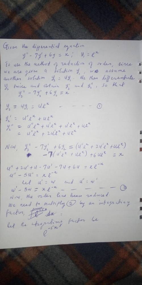 The indicated function y1(x) is a solution of the associated homogeneous equation. Use the method of