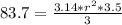 83.7=\frac{3.14*r^2*3.5}{3}
