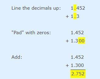 What do you need to do to add and subtract decimals?