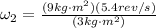 \omega_2 = \frac{(9kg\cdot m^2)(5.4rev/s)}{ (3kg\cdot m^2)}