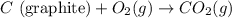 C\text{ (graphite)}+O_2(g)\rightarrow CO_2(g)