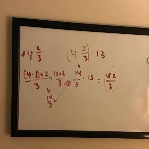 How do you solve the problem 4 2/3×13 using common core math