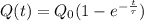 Q(t)=Q_0 (1-e^{-\frac{t}{\tau}})