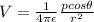 V = \frac{1}{4 \pi \epsilon} \frac{p cos \theta}{r^2}