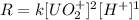 R=k[UO_2^{+}]^2[H^+]^1
