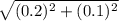 \sqrt{(0.2)^{2} + (0.1)^{2}}