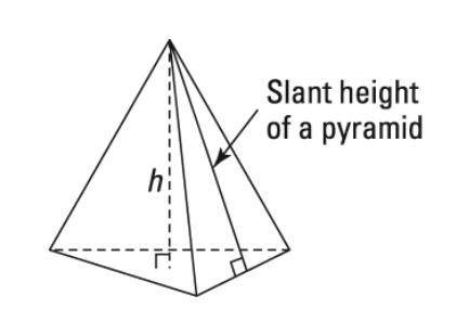 Find the total surface area of the following pyramids: A regular triangular pyramid has base edges o