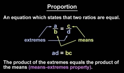 What is the solution to the proportion a/b = c/d?