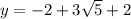 y=-2+3\sqrt{5}+2