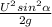 \frac{U^{2}sin^{2}\alpha   }{2g}