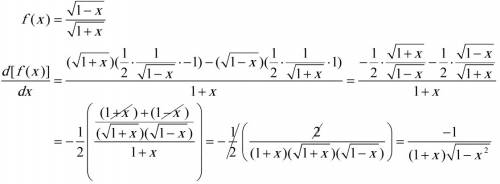 By first differentiating (√(1-x))/(√(1+x)) obtain an expression dy/dx in terms of x. hence show that