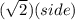 ( \sqrt{2})(side)