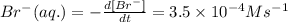 Br^-(aq.)=-\frac{d[Br^-]}{dt}=3.5\times 10^{-4}Ms^{-1}