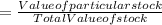 = \frac{Value of particular stock }{Total Value of stock}