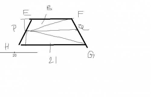 In trapezoid $EFGH,$ $\overline{EF} \parallel \overline{GH}$. Let $P$ be the midpoint of $\overline{