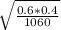 \sqrt{\frac{0.6*0.4}{1060} }
