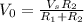V_{0} = \frac{V_{s}R_{2}  }{R_{1} +  R_{2}  }