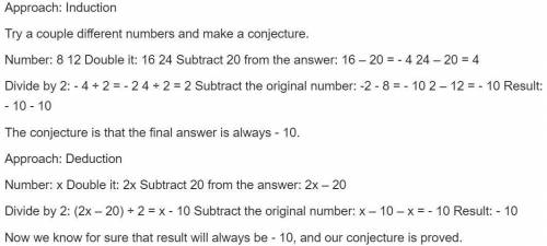 Use inductive reasoning to make a conjecture about a rule that relates the number you selected to th