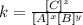 k=\frac{[C]^z}{[A]^x[B]^y}