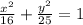 \frac{ {x}^{2} }{16}  +  \frac{ {y}^{2} }{25}  = 1