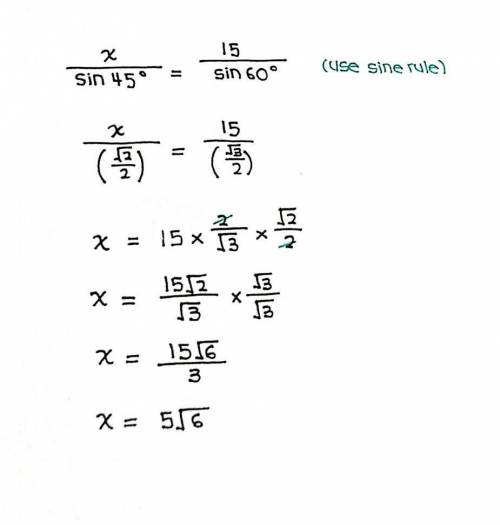 What is the solution for x