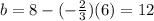b=8-(-\frac{2}{3})(6)=12