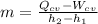 m = \frac{Q_{cv}-W_{cv}}{h_{2}-h_{1}}}
