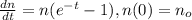 \frac{dn}{dt}=n(e^{-t }-1), n(0)=n_o