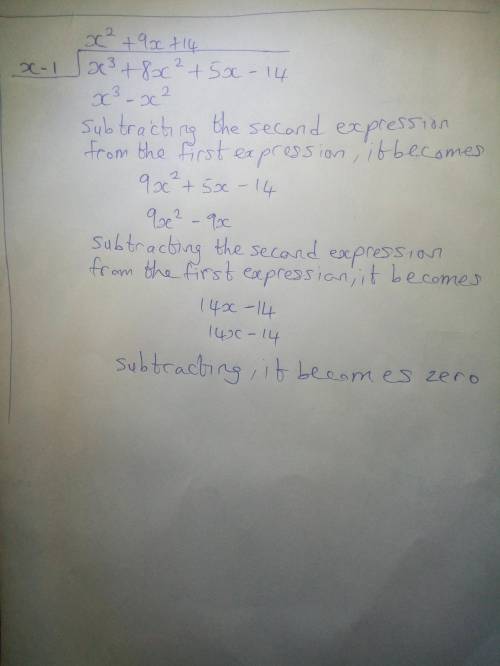 Solve by factoring x^ 3 +8x^ 2 +5x-14=0