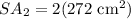 SA_2=2(272\text{ cm}^2)
