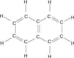 Consider the skeletal structure of naphthalein (C10H8), the active ingredient in mothballs. How many