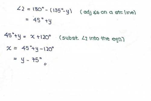 Find the value of x.m<2 = x + 120