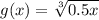 g(x) =  \sqrt[3]{0.5x}