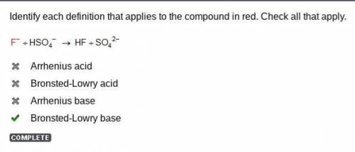 Identify each definition that applies to the compound in red. Check all that apply. Arrhenius acid B