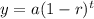 y = a(1-r)^t