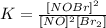 K = \frac{[NOBr]^2}{[NO]^2[Br_2]}