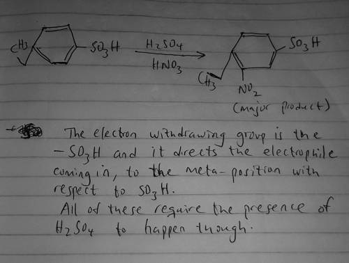 Draw the major organic product formed when the compound shown below undergoes a reaction with hno3 a