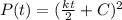 P(t) =(\frac{kt}{2} +C)^2
