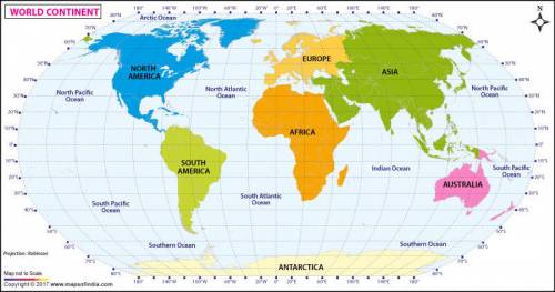 Which two continents occupy the same landmass