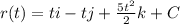 r(t)=ti-tj+\frac{5t^2}{2} k+C