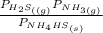 \frac{P_{H_2S_{((g)}} P_{NH _{3(g)}}}{P_{NH_4HS_{(s)}}}