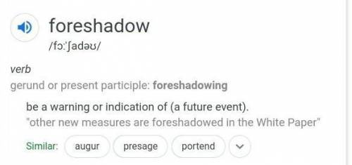 What is foreshadowing? the high point of interest a hint of events to come a moment of insight the c