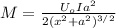 M=\frac{U_oIa^2}{2(x^2+a^2)^{3/2}}