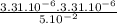 \frac{3.31.10^{-6} . 3.31.10^{-6} }{5.10^{-2} }
