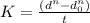 K=\frac{(d^n-d_0^n)}{t}