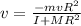 v=\frac{-mvR^2}{I+MR^2}