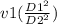 v1(\frac{D1^2}{D2^2})
